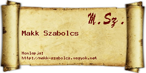 Makk Szabolcs névjegykártya